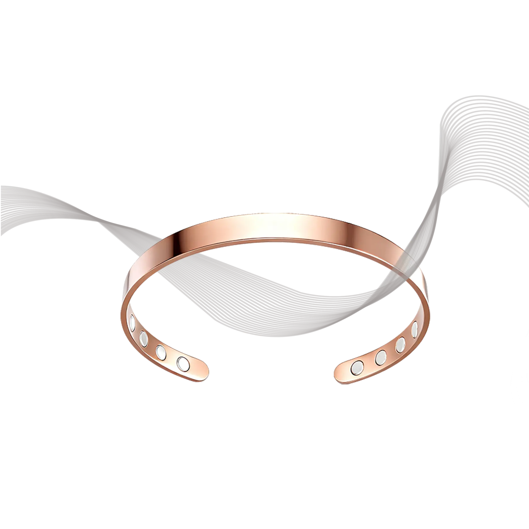 Rose gold Omlezo Magnetic Copper Bracelet product display