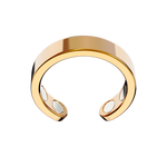 Close-up of the gold Omlezo Copper Magnetic Ring in a product display