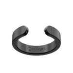 Close-up of the onyx Omlezo Copper Magnetic Ring in a product display