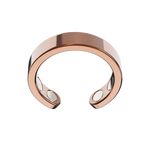 Close-up of the rose gold Omlezo Copper Magnetic Ring in a product display