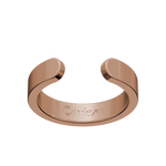 Close-up of the rose gold Omlezo Copper Magnetic Ring in a product display
