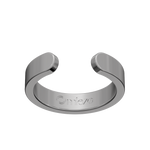 Close-up of the silver Omlezo Copper Magnetic Ring in a product display